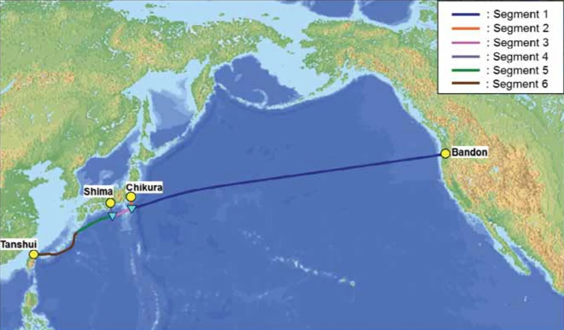 Mapa del sistema de cable submarino MÁS RÁPIDO