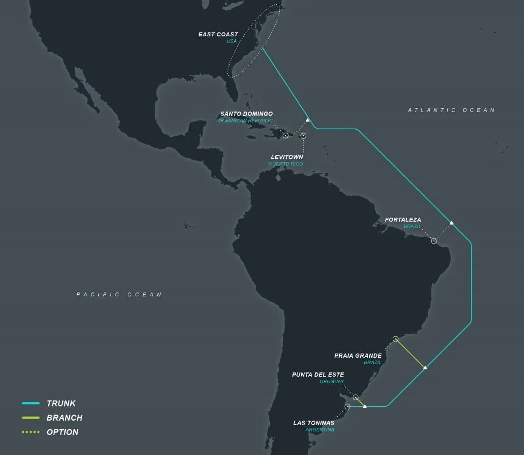 Mapa Cable Submarino Firmina