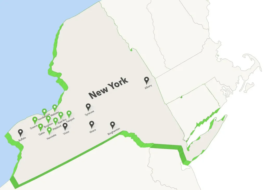 Mapa de fibra de Greenlight Networks