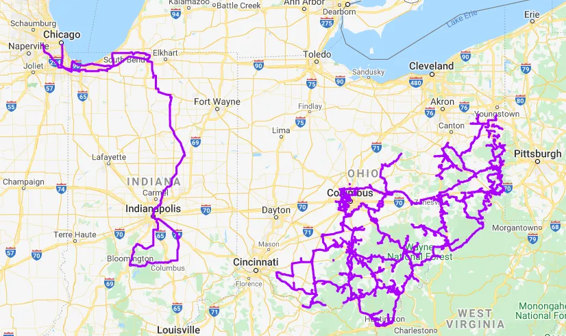 Mapa de la red de fibra de Horizon Telcom
