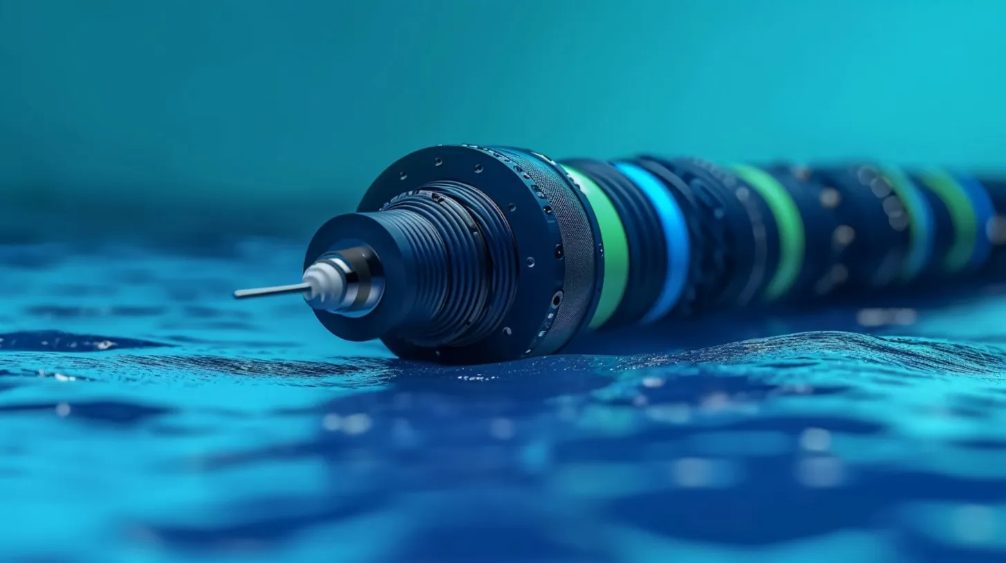 Características importantes de los cables submarinos con forma y círculos concéntricos