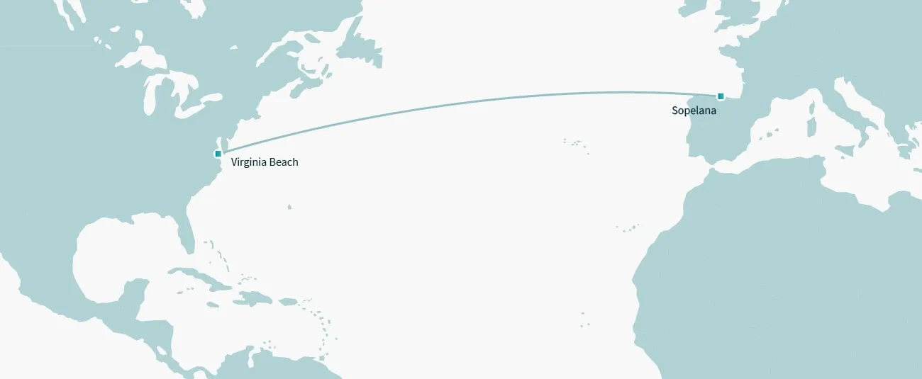 Mapa del Sistema de Cable Submarino MAREA