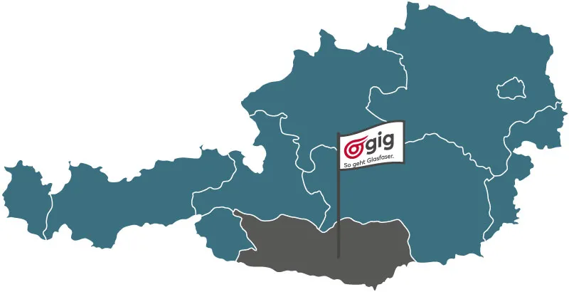 öGIG Kärnten Carinthia Fiber Austria Mapa