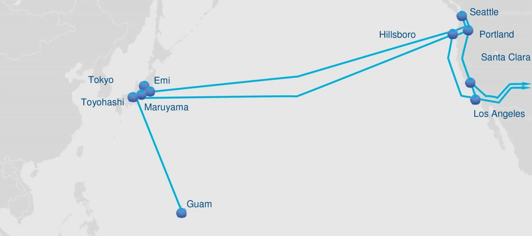 Mapa del Sistema de Cable Submarino TGN-Pacífico