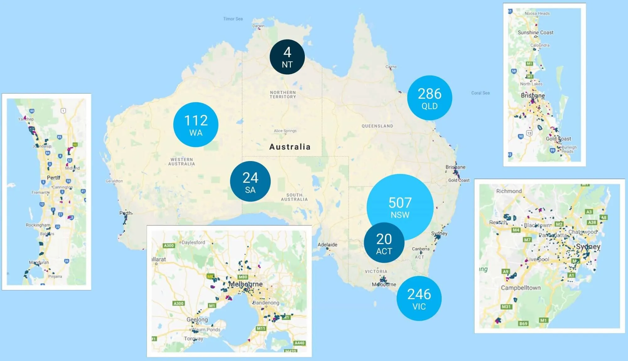 Mapa de comunidades del grupo Uniti FY21