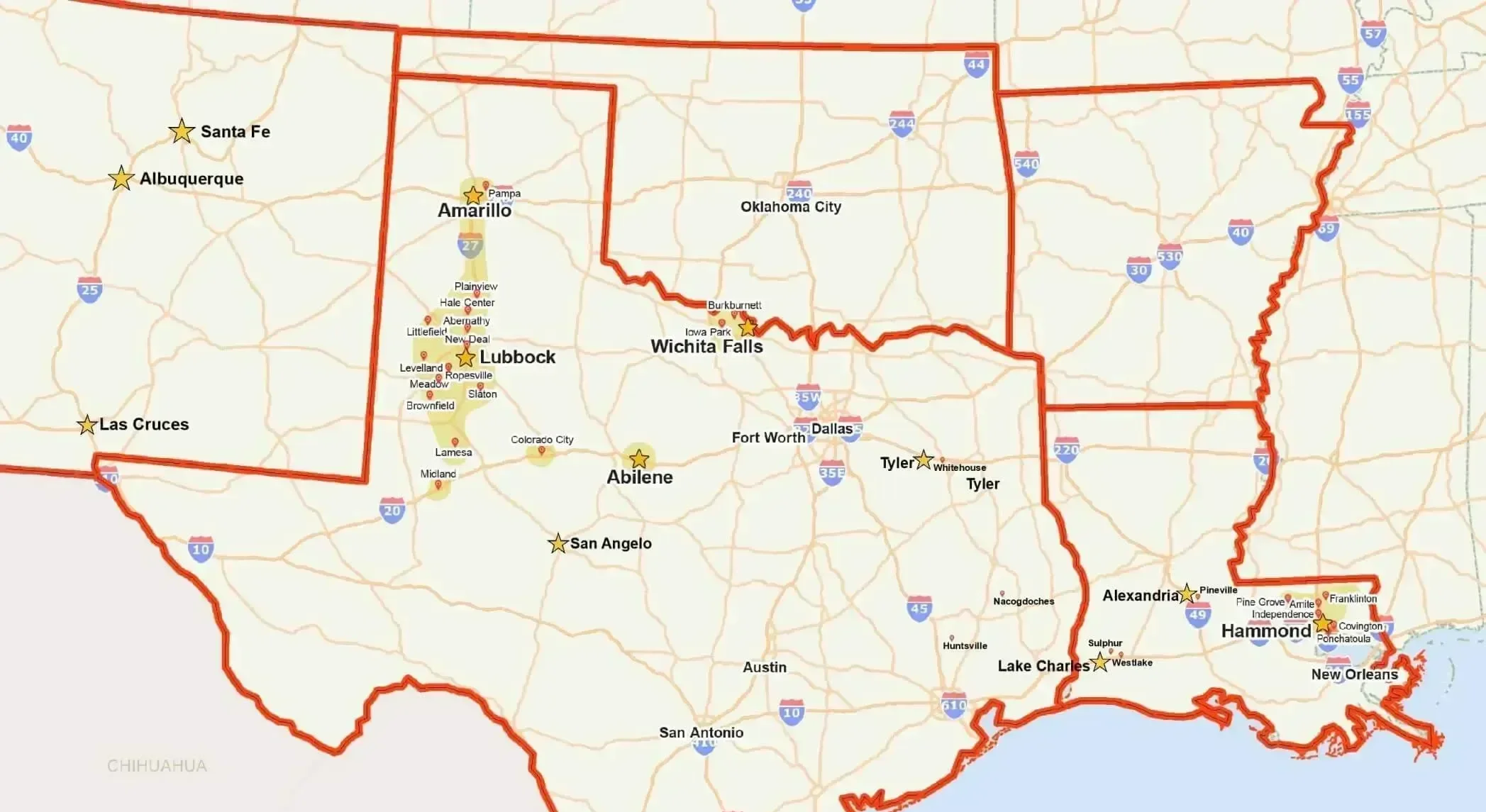 Mapa de red de fibra Vexus