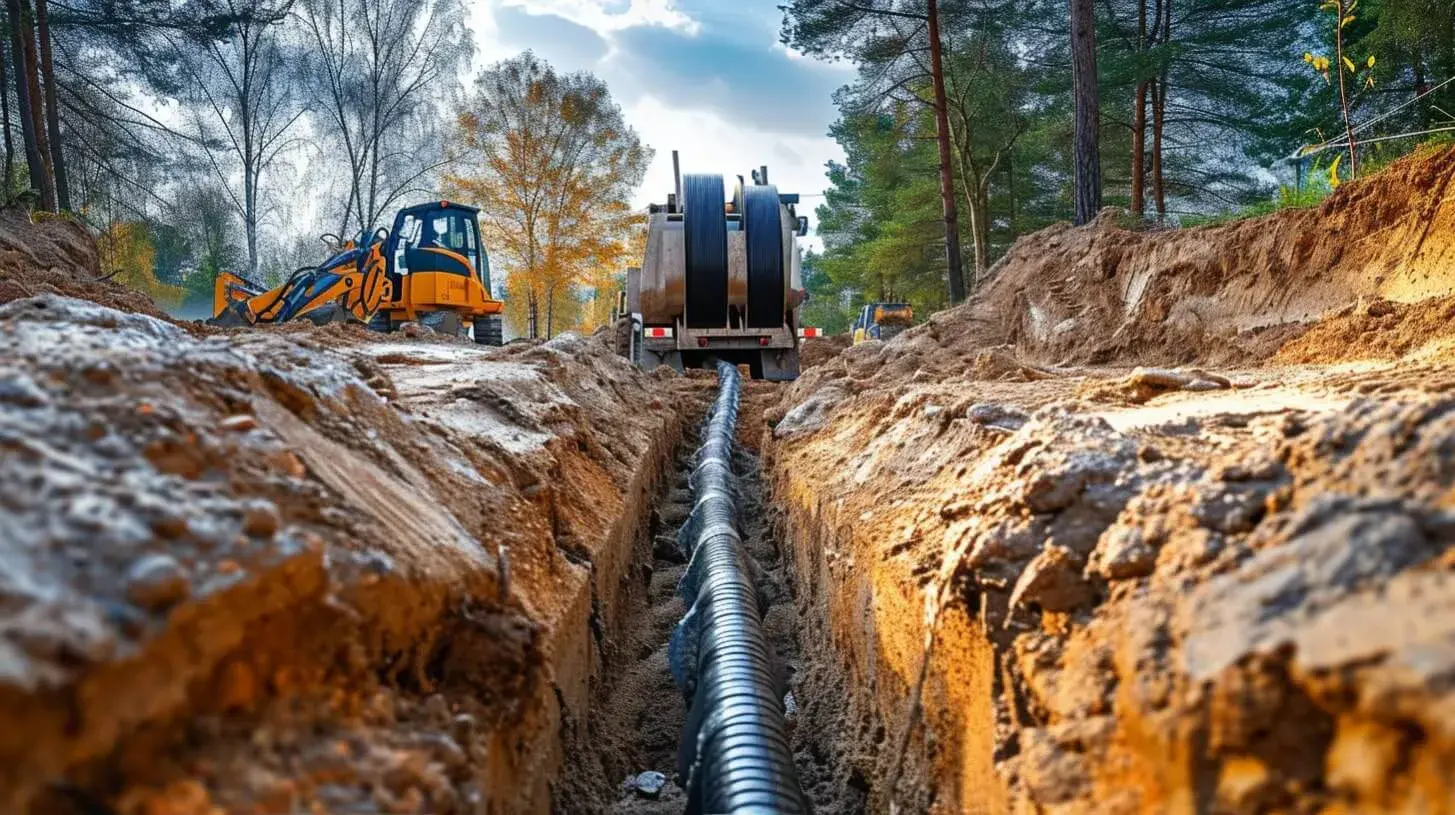 Proceso de construcción de fibra óptica para la construcción de cables para implementaciones de redes
