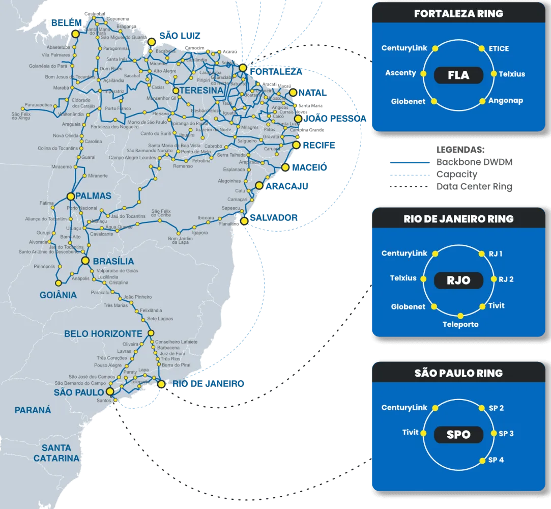 Wirelink Fiber Network Map Brazil