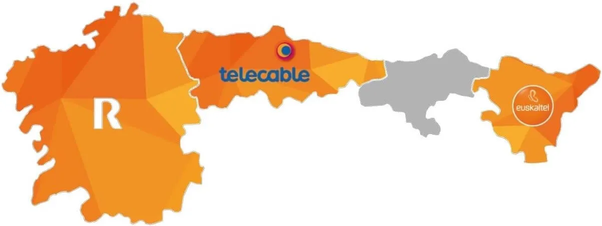 Mapa de la Red Euskaltel por Marca MÁSMÓVIL