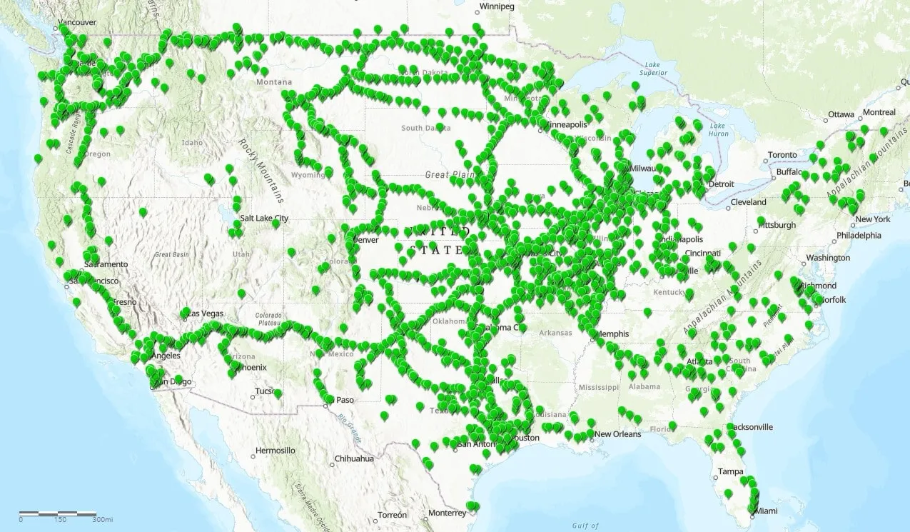 Parallel Infrastructure Cell Tower Locations Map