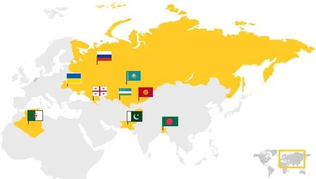Mapa de mercados emergentes de infraestructura de torres VEON