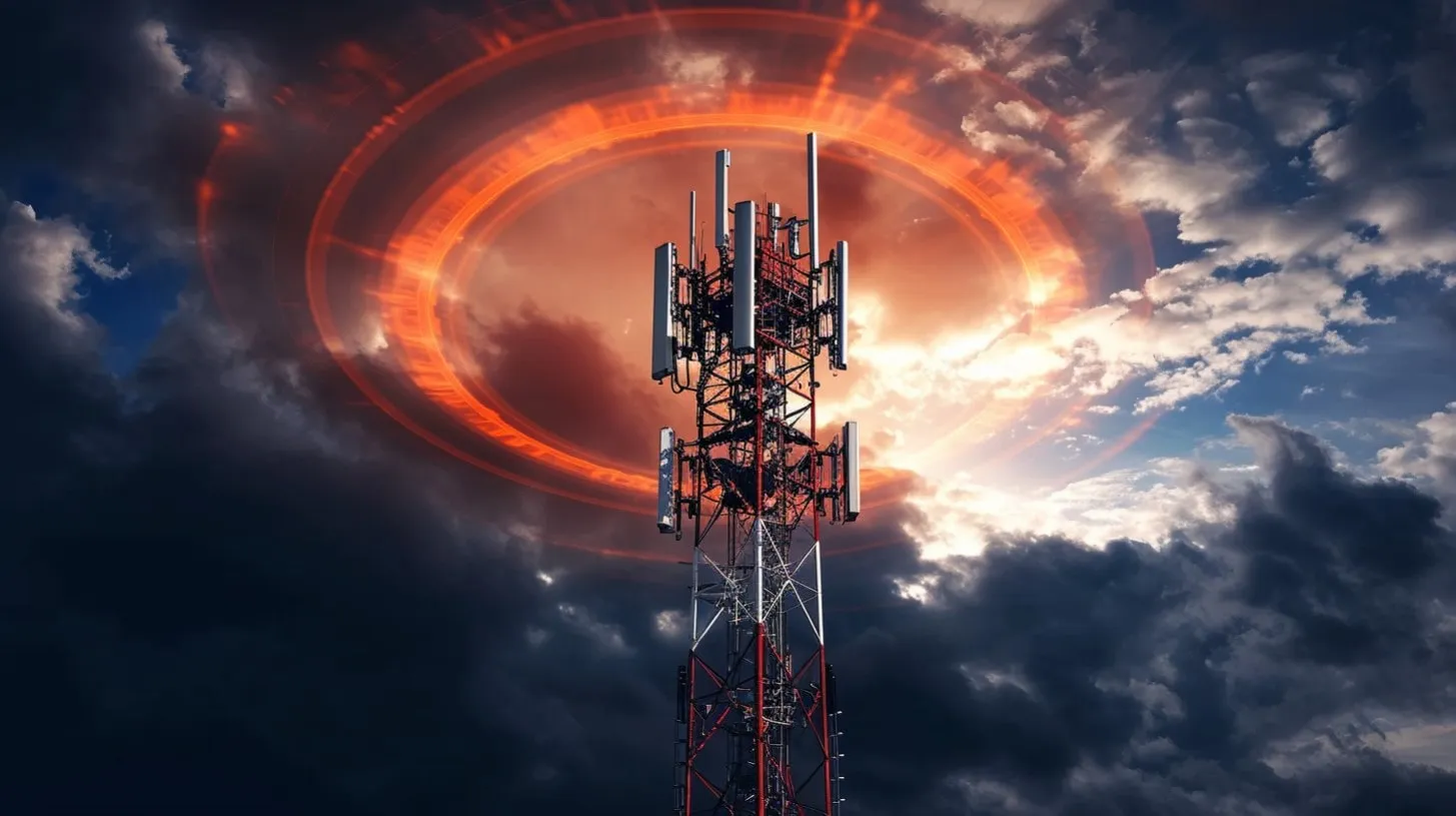 ¿Qué alcance tiene una torre celular con intensidad de señal para la transmisión?